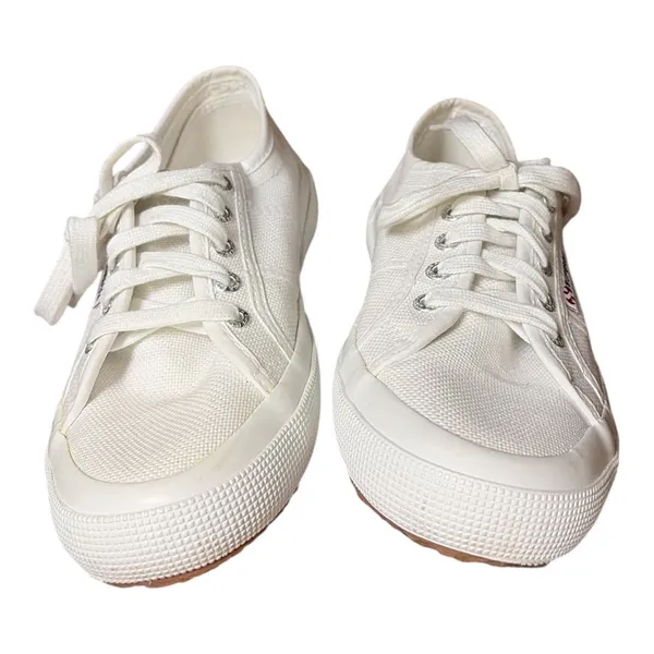 Superga White Canvas Cotu Classic Sneakers Men-6 Women 7.5 - Image 4