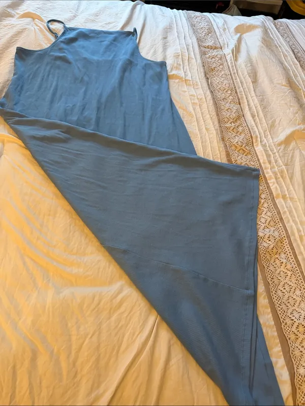 Old navy slate blue sleeveless maxi or midi cami dress size XL. - Image 2