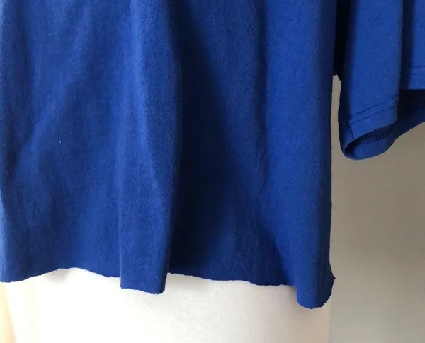 Basic Cut / Cropped Blue T - Image 2