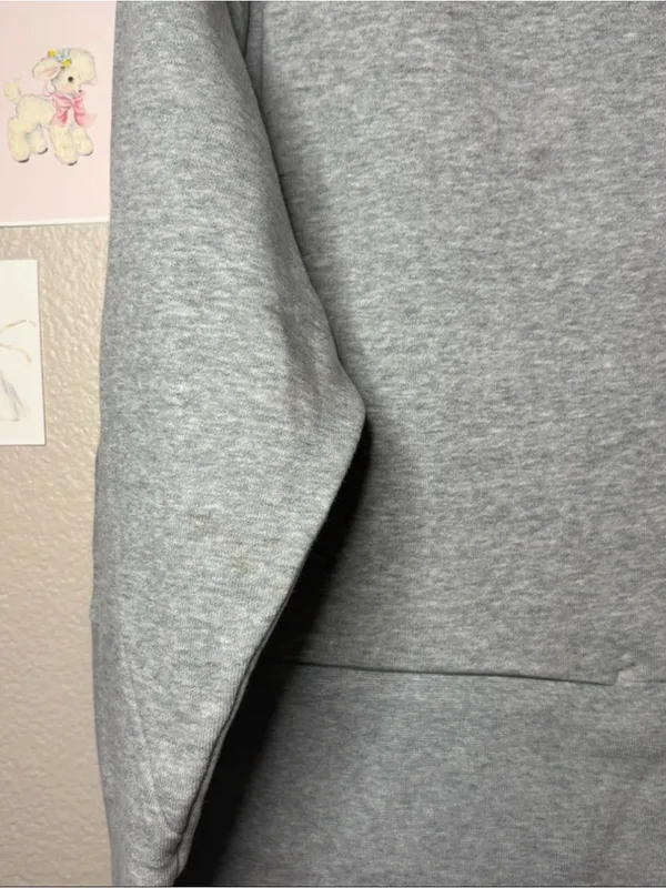 Nike women gray mockneck sweatshirt oversized cotton fall casual preppy XL - Image 2