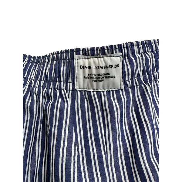 Women's blue white striped Boxer‎ Shorts Relaxed Fit Loungewear Sleepwear size M - Image 3