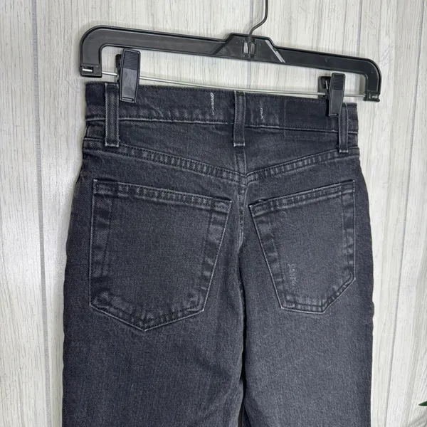 NWT Abercrombie & Fitch Ultra High Rise 90s Straight Jean Black Destroy 24 / 00R - Image 6