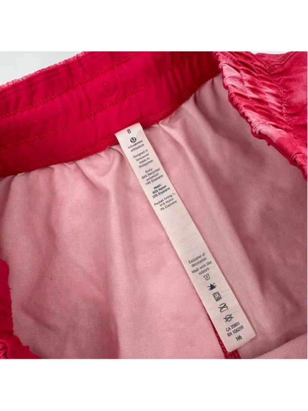 Lululemon Beat The Heat Short Tidal Boom Juice Size 8 Red Pink Tie Dye - Image 3