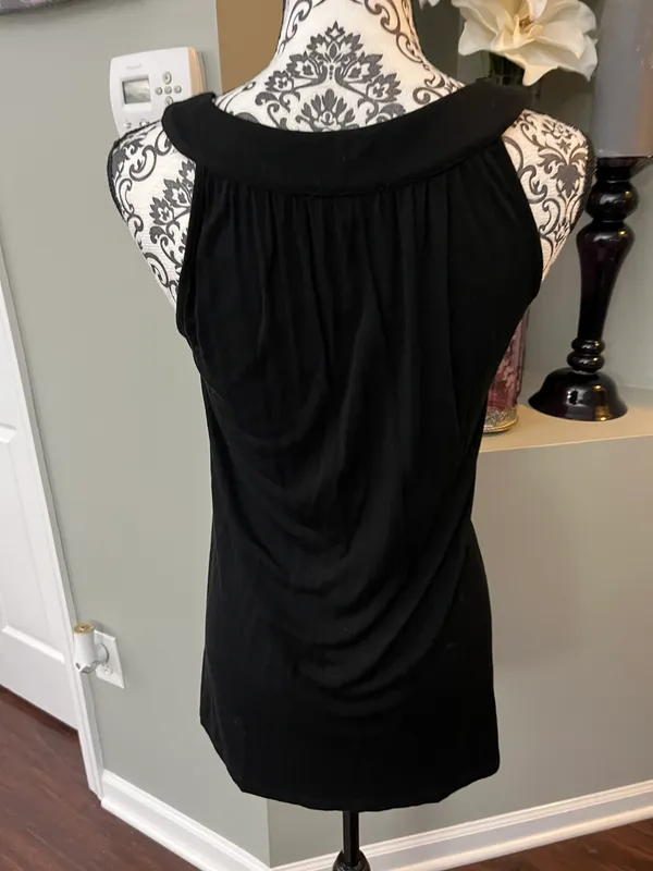 Black Size Small Sleeveless Top With Sequins - Image 3