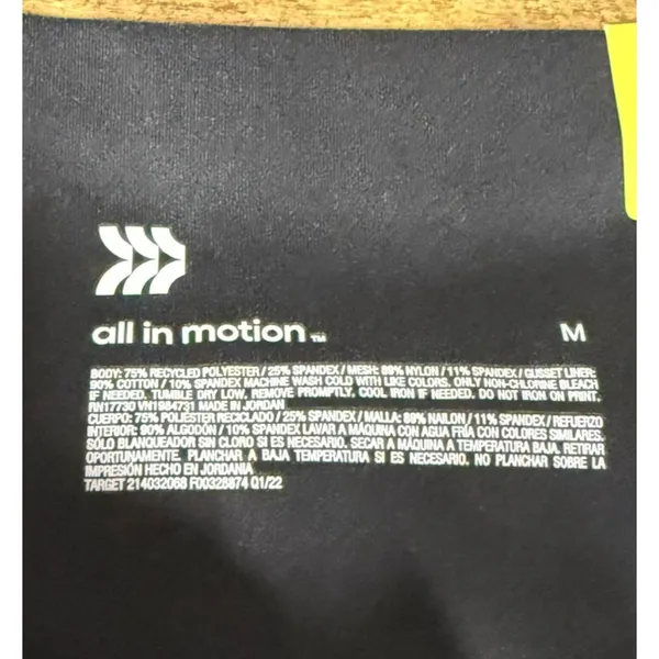 All In Motion Women Leggings Brushed Sculpt High Rise Pocket Black Sz M UPF 50 - Image 3