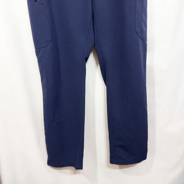 FIGS Large Scrub Pants Navy Blue Elastic Waist Cargo Pocket Medical Uniform 1426 - Image 6