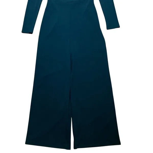 Urban Outfitters Teal Long Sleeve Jumpsuit Modern Womens M - Image 4