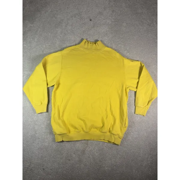 aerie oversized mock neck sweatshirt M bright yellow Pockets - Image 2