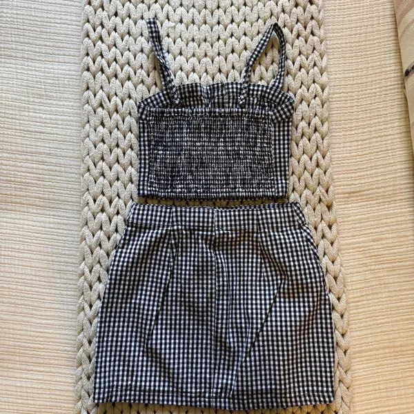 Hollister Gingham Set Two-Piece Skirt Top - Image 3