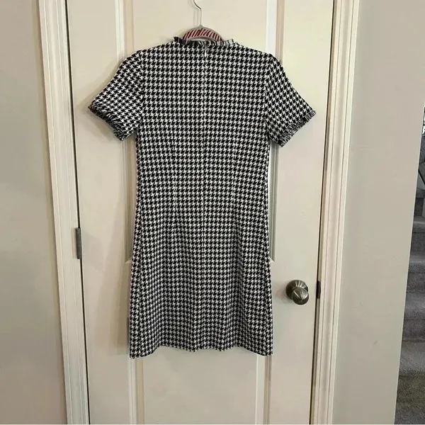 Violet & Roses dress sz 0 Tweed black checkered‎ - Image 2