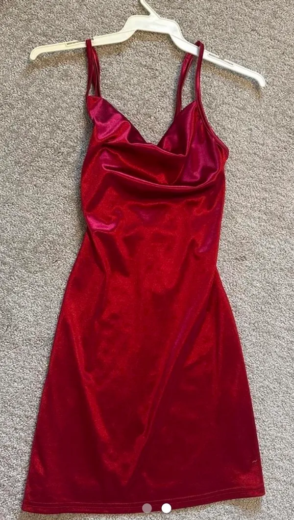 Amazon Red crawl neck dress - Image 2