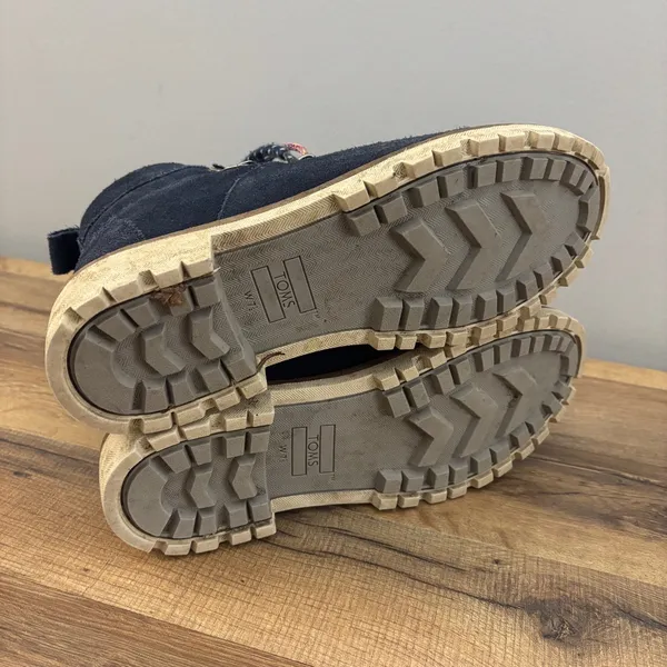 Toms Summit Suede Lace Up Hiking Boots Outdoor Dark Blue Women’s - Image 9