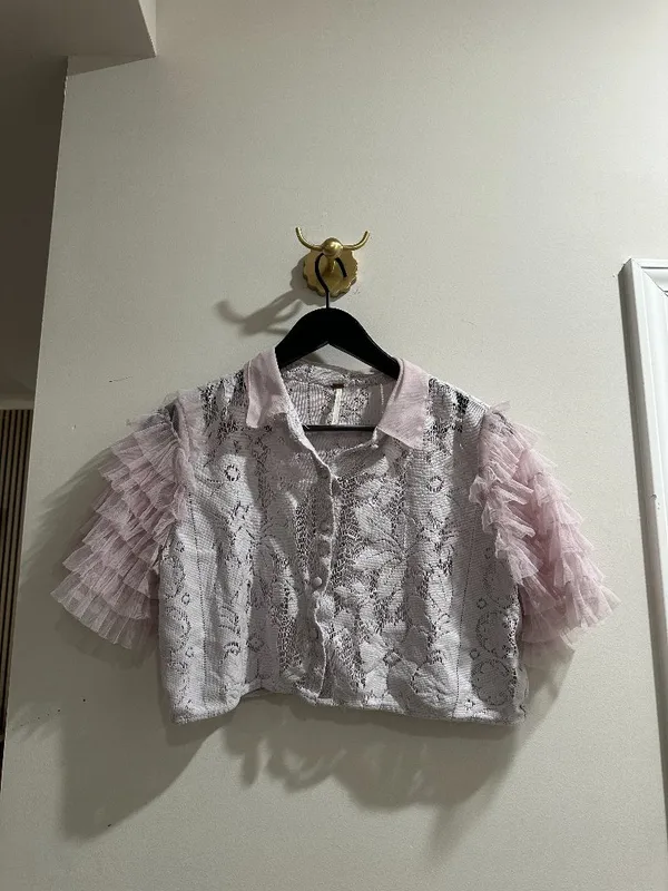 FREE PEOPLE Madonna Top in Purple Size Small - Image 4