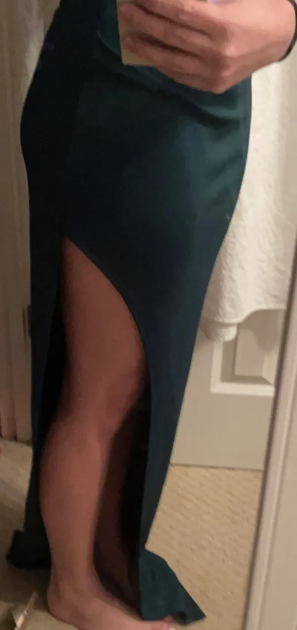 Strapless Emerald Green Gown - Image 2