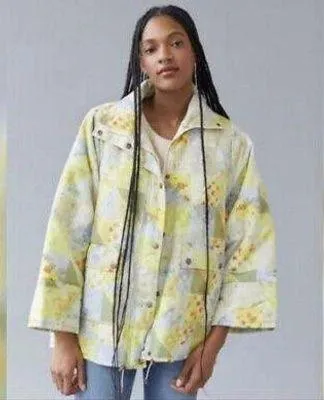 Urban Outfitters Kit Patchwork Printed Nylon Puffer Jacket - Image 2