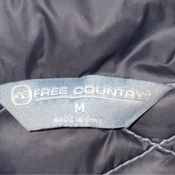 Free Country Women's Quilted Puffer Jacket Medium Gray Lightweight Zip‎ Coat - Image 4