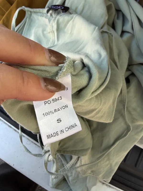 Gigio sage Green wide leg overalls w/ adjustable straps sz S #boho #retro #momcore #cottagecore - Image 8