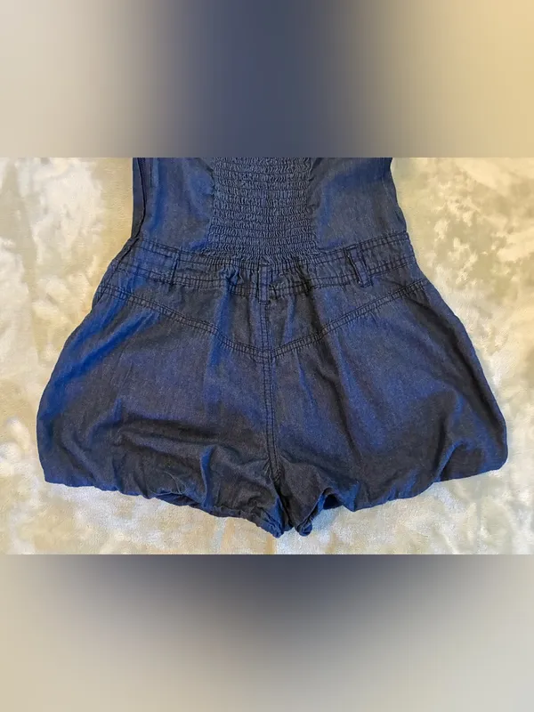 Highway Jeans Women’s Brand Strapless Denim Romper Shorts in Deep Blue Size Small - Image 7