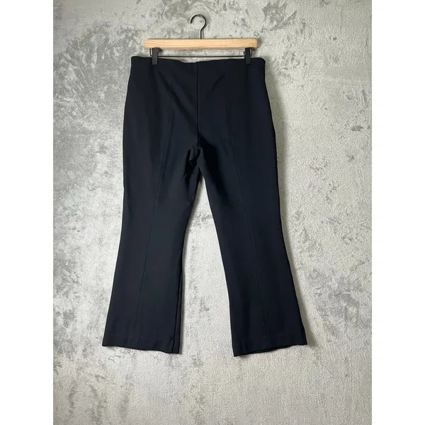 Maeve by Anthropologie The Margot Women’s Black High Rise Flare Pants Trousers L - Image 3