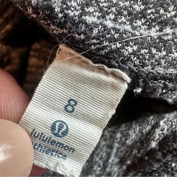 LULULEMON Wunder‎ Under Leggings Coco Pique Black & White size 8 LUON​ - Image 5