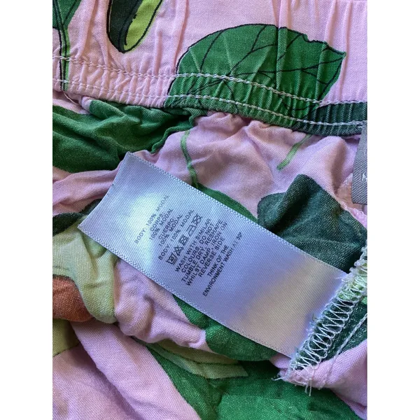 ASOS Pink Avocado Print Pajama Shorts Womens Size 18 Modal Sleepwear Lounge - Image 7