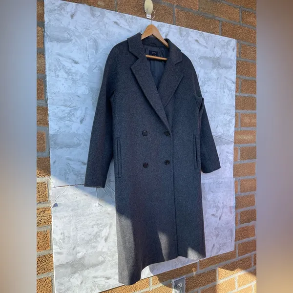 Quince Grey Italian Wool Coat XS | Minimalist Capsule Wardrobe - Image 6