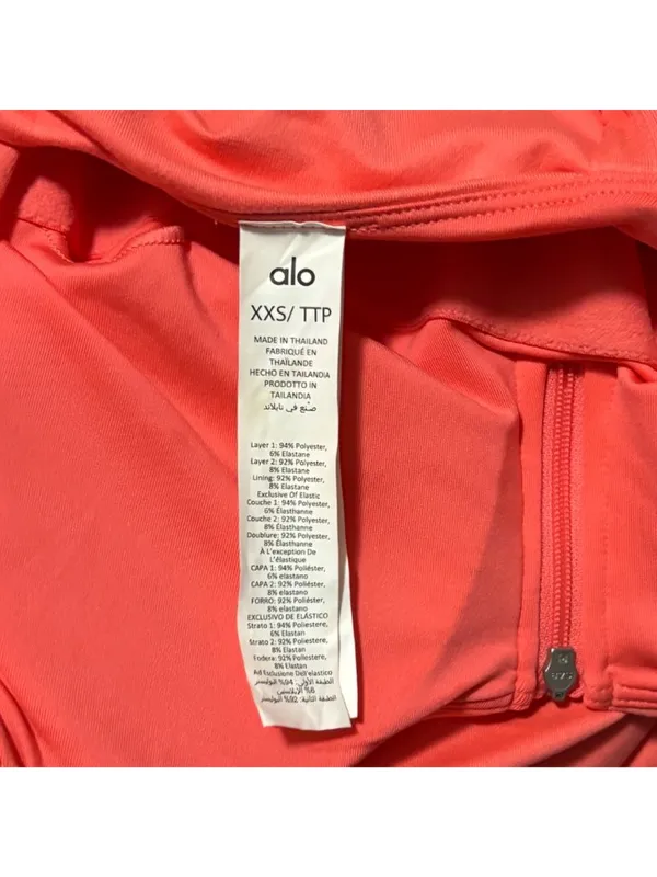 Alo Yoga Alosoft Showcase Dress Size XXS Candy Orange Activewear - Image 7