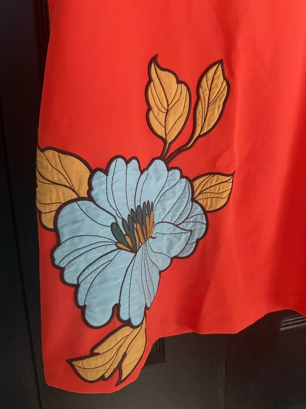 Vici Collection Mini Shift Dress Orange Floral - Image 5