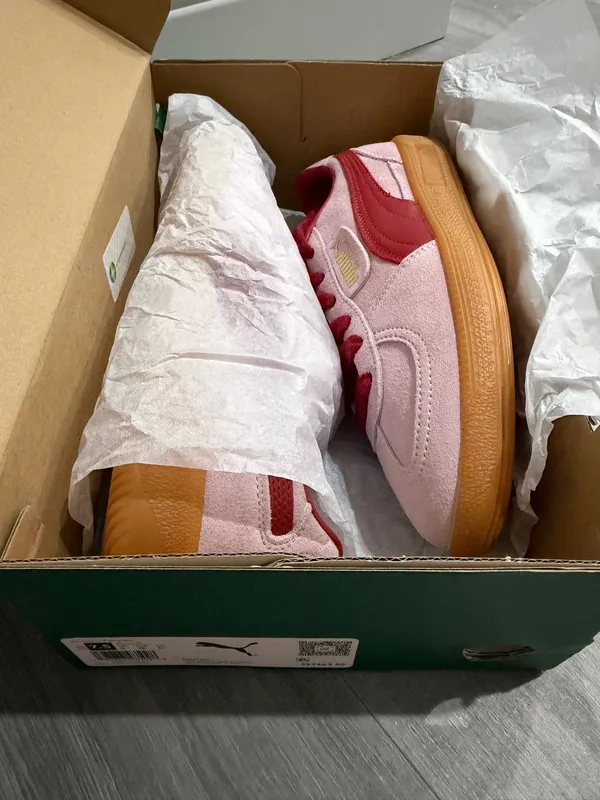 Puma Palermo Rose Mauve Dark Crimson Pink Suede Sneakers - Image 5