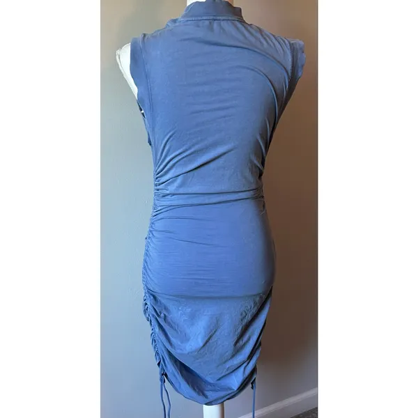 Daily Practice by Anthropologie Blue Tie Up Mini Sun Dress Athletic Size S - Image 7