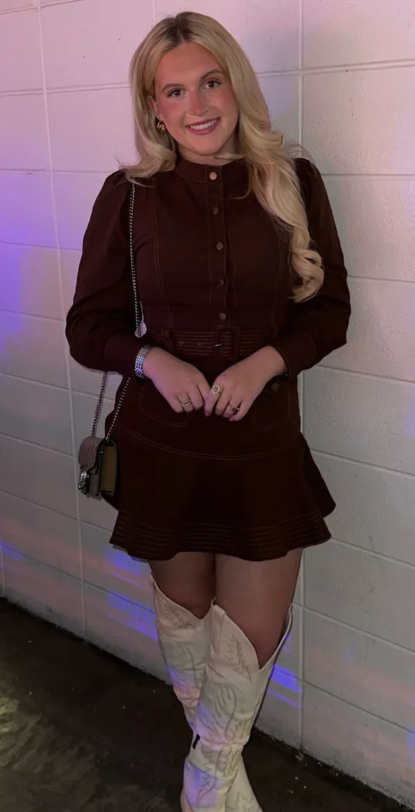 Brown Boutique Dress  - Image 4