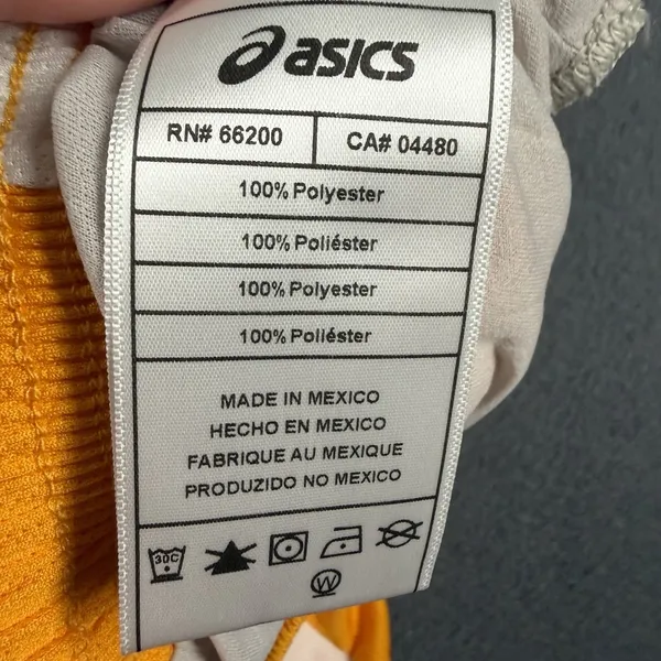 Asics Medley 1/2 Split Running Shorts Womens Small Yellow Drawstring Liner NWT - Image 7