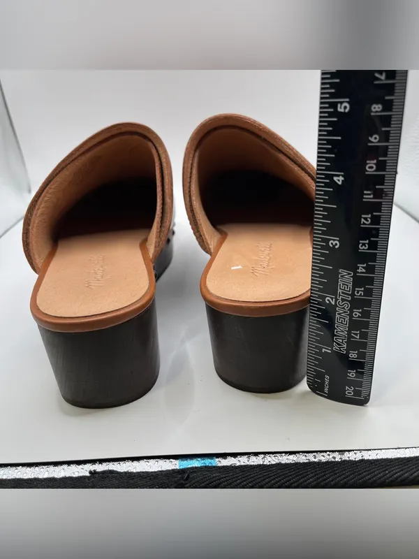 NWOB Madewell The Cecily Clog in Oiled Leather MSRP $168 size 7.5 brown - Image 8