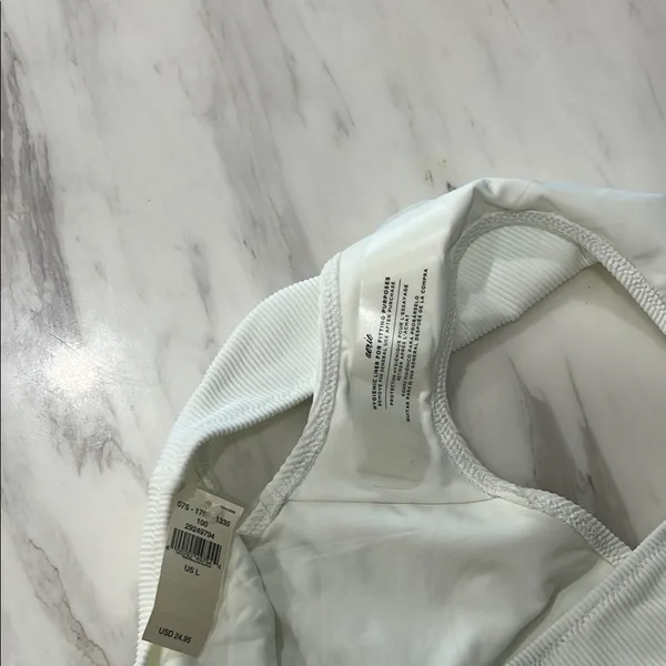 Aerie White Ribbed Bikini Bottoms - Image 3