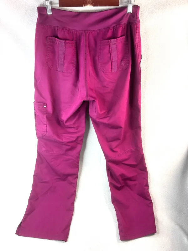 Helping Hands M Berry V-Neck Scrub Top & Pant Set - HH Works - Image 8