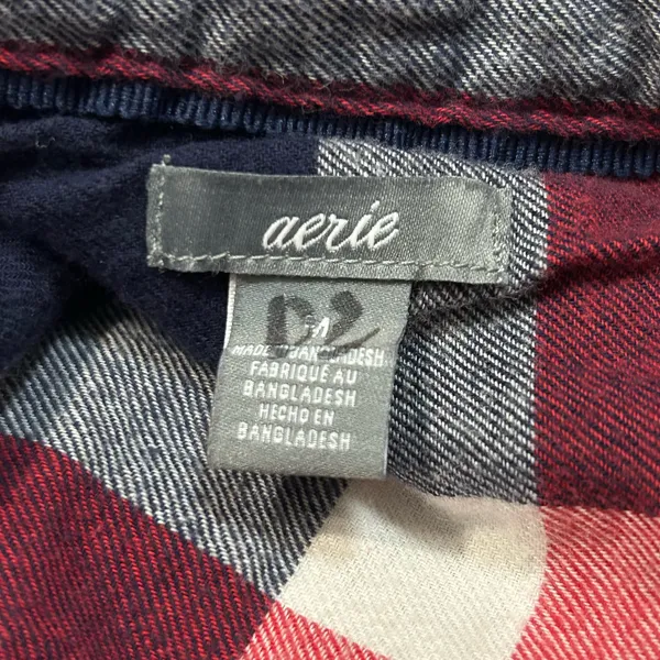 Aerie Flannel Long Sleeve Plaid Pajama Romper - Image 4
