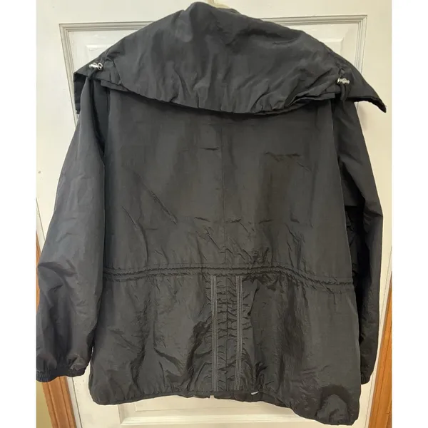 Laundry By Shelli Segal Jacket Black Lightweight Raincoat Pockets See Note Size - Image 4