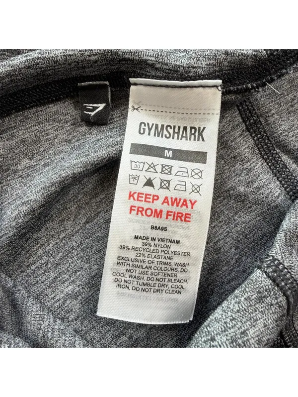 Gymshark Grey Seamless Leggings Womens Medium High Rise Workout Activewear Gym - Image 3
