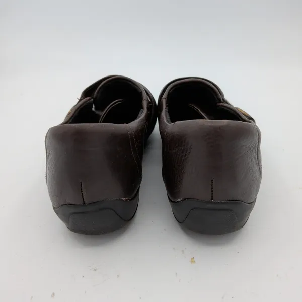 Clarks Artisan Womens 7.5M Brown Leather‎ Ruched Slip On Loafers 26102320 - Image 5
