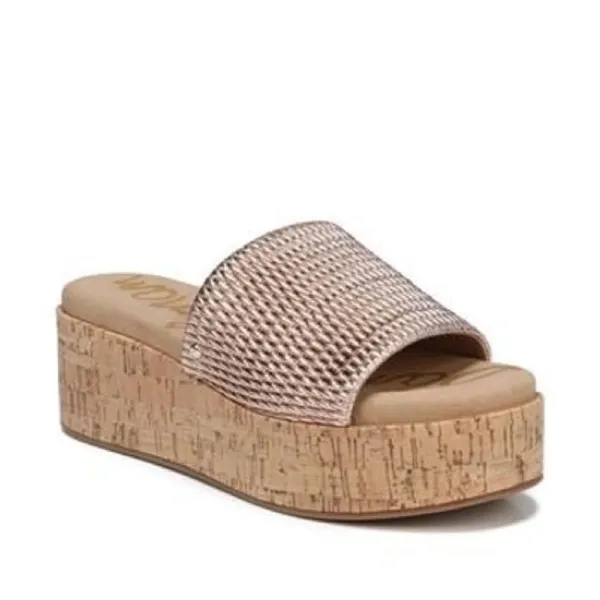 Sam Edelman Metallic Woven Wedge Sandals Size 6 - Image 2