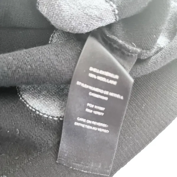 Alice + Olivia Black Gray Wool Polka Dot Rhinestone Embellished Crew Sweater XS - Image 5