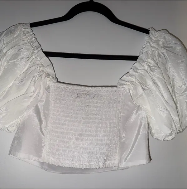 Abercrombie Puff Sleeve Sweetheart Top - Image 5