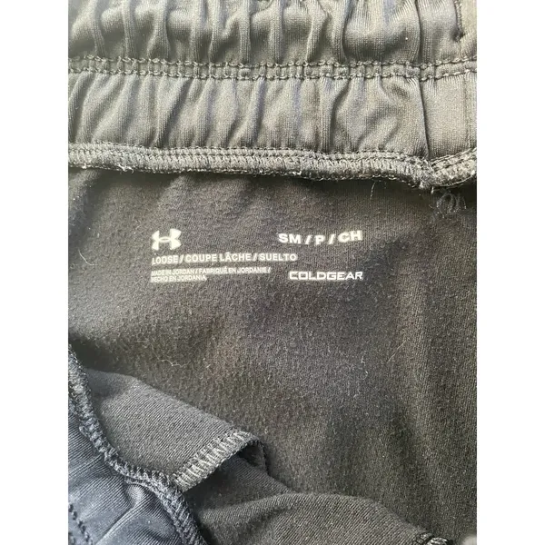 Under Armour UA Tech HeatGear Pants Womens S Black Loose Fit Jogger‎ Pocket - Image 4