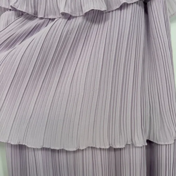 Lulus Gala Ready Lavender Off-the-Shoulder‎ Ruffle Midi Dress Size M - Image 6