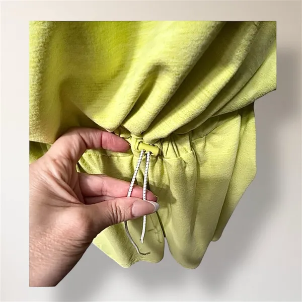 New Old Navy Active‎ XL Lime Breathe On Wrap V-Neck Romper Pockets Drawstring - Image 6