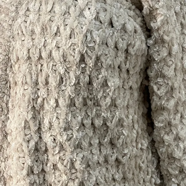 POL Chunky‎ Knit Cream Open Front Popcorn Cardigan Patch Pockets Cottage L NWOT - Image 5