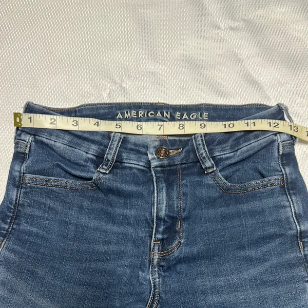 American Eagle Outfitters Blue Skinny Jeans Classic Style - Image 6