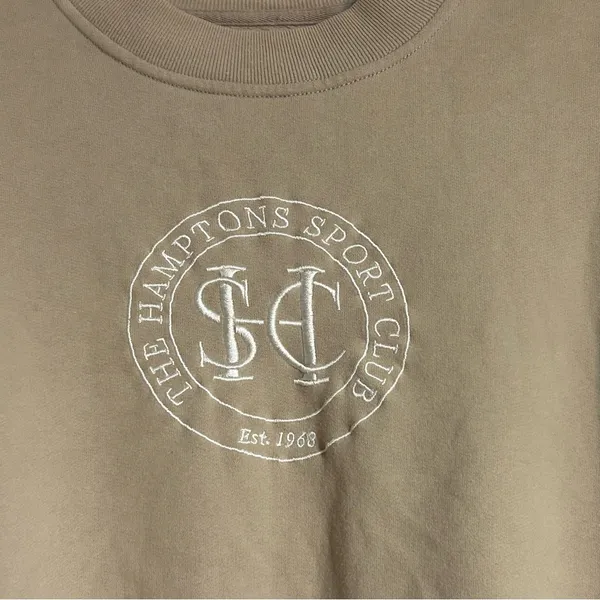 Abercrombie & Fitch The Hamptons Sport Club Crewneck Cropped Sweatshirt Small - Image 7