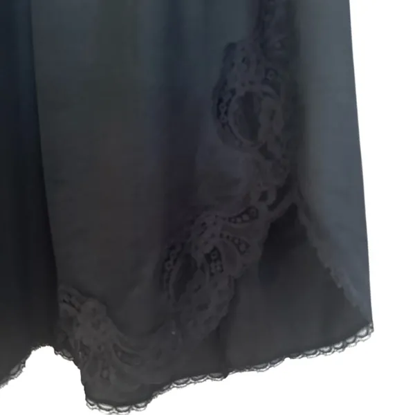 Vanity Fair Vintage‎ 70s Half Slip Women's Medium Black Lace Goth Grunge Retro - Image 5
