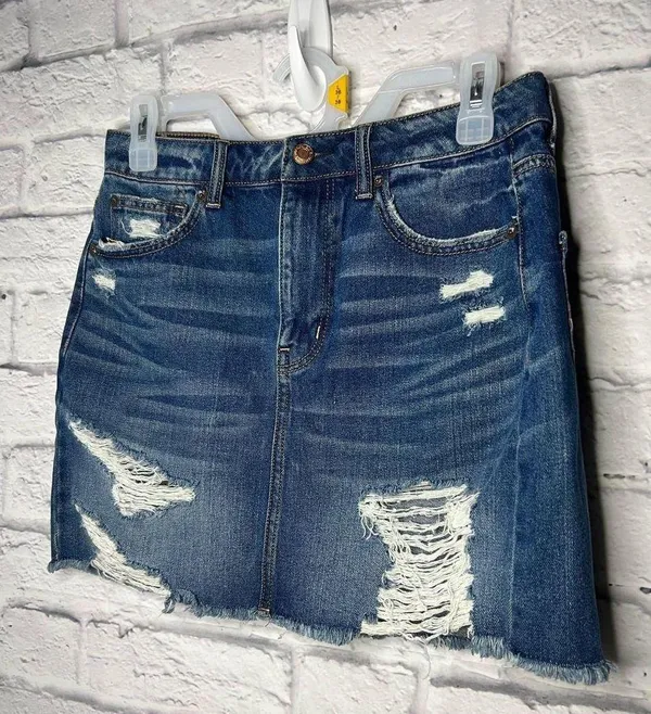 American Eagle highest rise denim mini skirt size 6. - Image 3